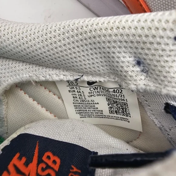 Size 10.5 Men's - Nike Adversary Premium SB Navy Safety Orange EU 44.5 (T11) - Picture 7 of 7